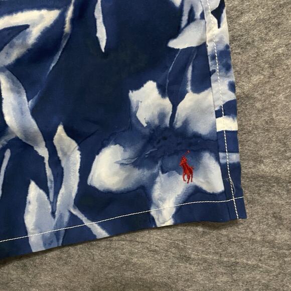 Polo Ralph Lauren Swim Trunks Mens 3XB Blue Floral‎ Pockets Pony Logo - Picture 4 of 11